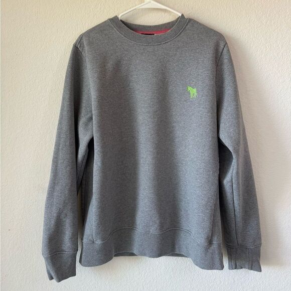 PS PAUL SMITH Sweatshirt Mens XL Grey Zebra Logo Pullover Sweater Preppy - Picture 1 of 7